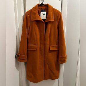 🆕 WOMENS LANDS END WOOL COAT IN PUMPKIN 🎃 COLOR. size 12